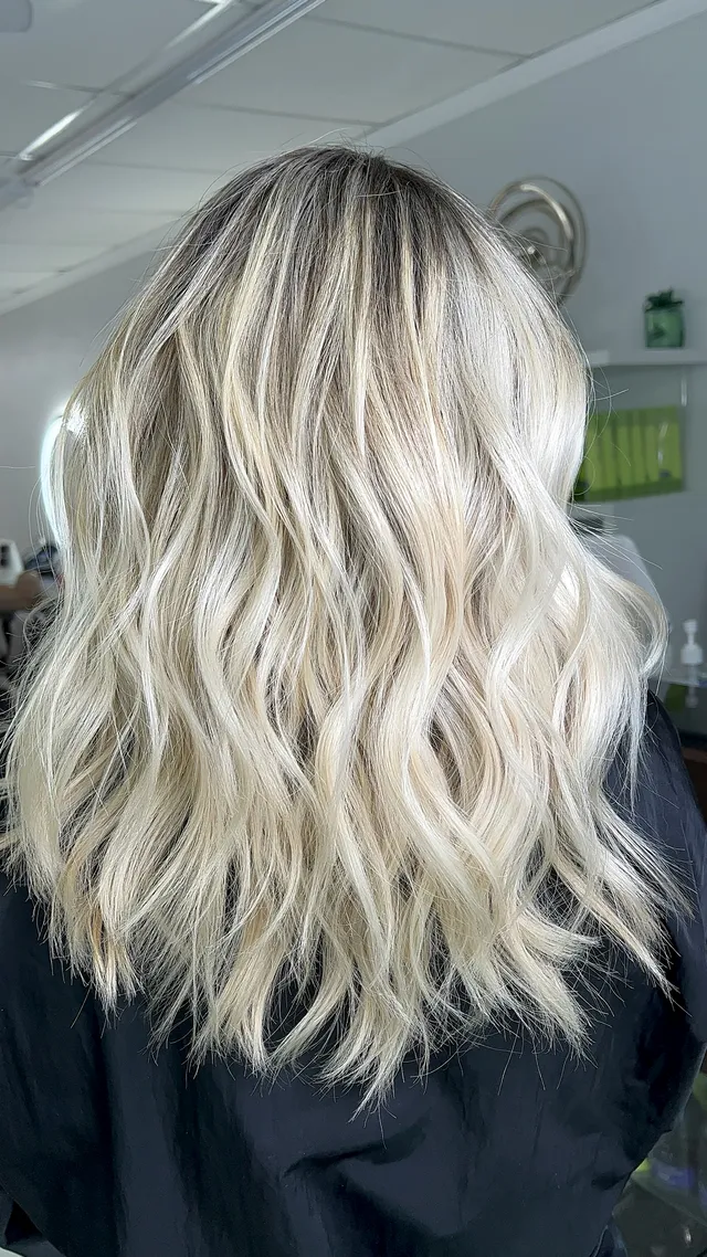 Platinum blonde beach waves